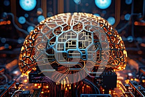 Machine learning, artificial intelligence, AI, deep learning blockchain neural network concept.