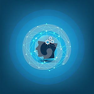 Machine Learning, Artificial Intelligence, Cloud Computing, Automated Support Assistance and Networks Design Concept