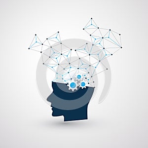 Machine Learning, Artificial Intelligence, Cloud Computing and Networks Design Concept
