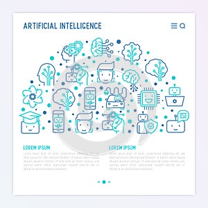 Machine learning, artificial intelligence concept