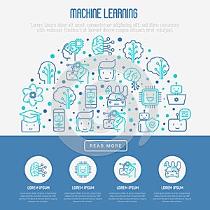 Machine learning, artificial intelligence concept