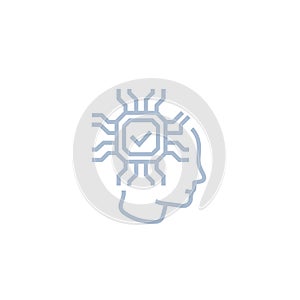 Machine learning, artificial neural network icon