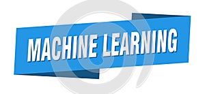 machine learning banner template. machine learning ribbon label.
