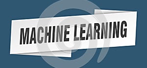 machine learning banner template. machine learning ribbon label.