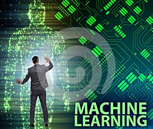 Machine learning concept as modern technology