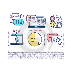 Machine learning concept icon with text