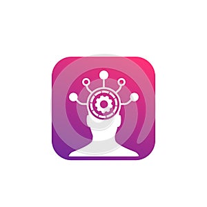 Machine learning and data mining vector icon