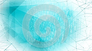Background connected binary exploring modern composition of machine learning, deep learning, and artificial intelligence