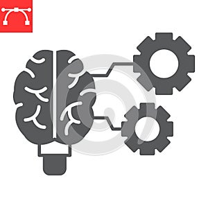 Machine learning glyph icon