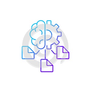 Machine learning gradient linear vector icon