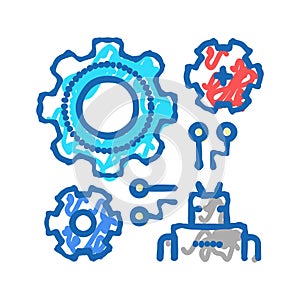machine learning icon doodle illustration