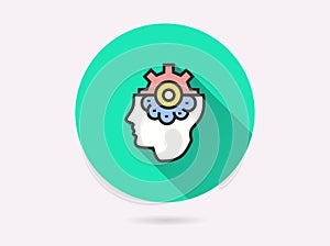 Machine learning icon for graphic and web design