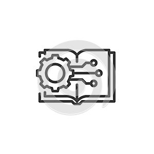 Machine learning line icon