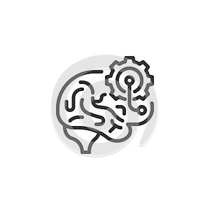 Machine Learning line icon