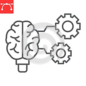 Machine learning line icon