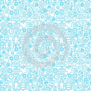 Machine Learning Line Seamless Pattern