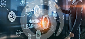 Machine Learning Modern Computer Technologies concept. Artificial intelligence AI