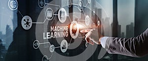 Machine Learning Modern Computer Technologies concept. Artificial intelligence AI