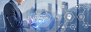 Machine Learning Modern Computer Technologies concept. Artificial intelligence AI