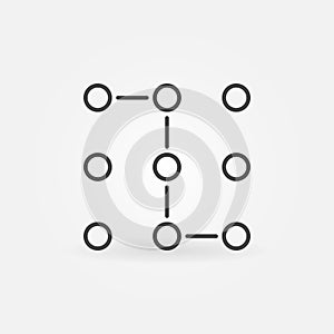 Machine learning or neural network vector icon