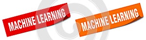 machine learning sticker. machine learning sign set.