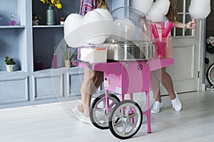 Machine for making cotton candy.