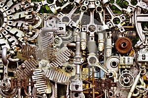 Machine parts background