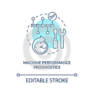 Machine performance prognostics concept icon