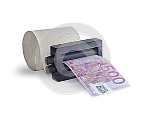 Machine print money out of toilet paper
