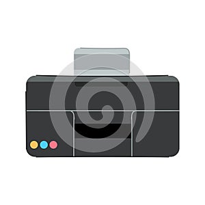 machine printer paper cartoon vector illustration