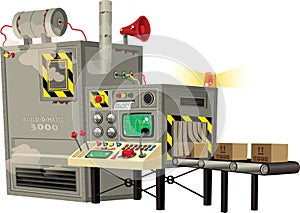 Machine producing goods