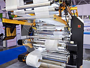 Machine for production of plastic bags