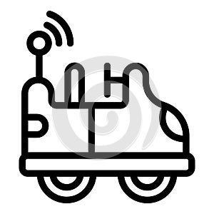 Machine radio control icon outline vector. Remote control