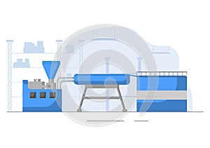 Machine Recycle Process with Trash Organic, Paper or Plastic to Protect the Ecology Environment Suitable For Background, And Web