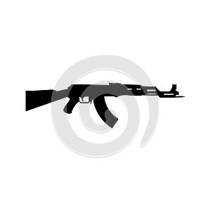 Machine sign black icon ak 47. Vector illustration eps 10