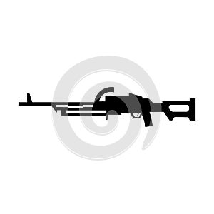 Machine sign black icon ak 47. Vector illustration eps 10