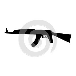 Machine sign black icon ak 47. Vector illustration eps 10