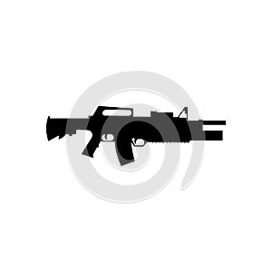 Machine sign black icon ak 47. Vector illustration eps 10