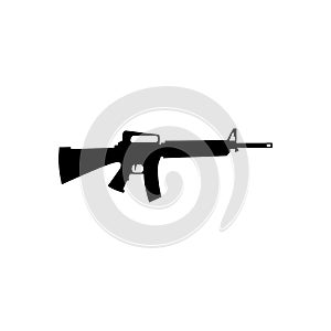 Machine sign black icon ak 47. Vector illustration eps 10