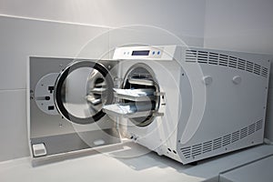 Machine for sterilizing medical equipment photo