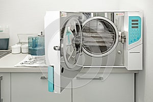 Machine for sterilizing medical equipment photo