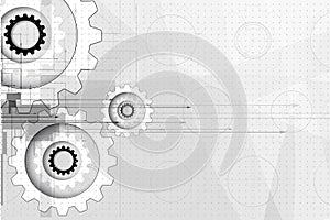 Machine technology gears. retro gearwheel mechanism bacground