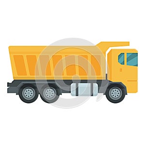 Machine tipper icon cartoon vector. Truck dump