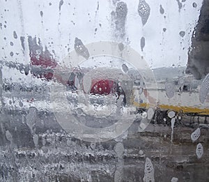 De-icer for airplanes, De-icing an aircraft wing photo