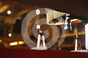 Machine working cnc, woodworking tool, computer numerical control.