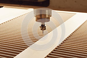 Machine working cnc, woodworking tool, computer numerical control.