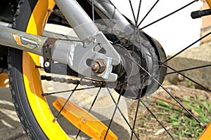 Machinery of back wheel of bicycle