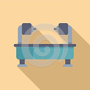 Machinery complex icon flat vector. Pressing numerical