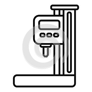 Machinery complex icon outline vector. Pressing numerical