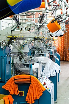 Machinery and equipment in a spinning production company interior design